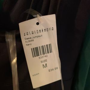 Navy fashionova jumpsuit - new with tags